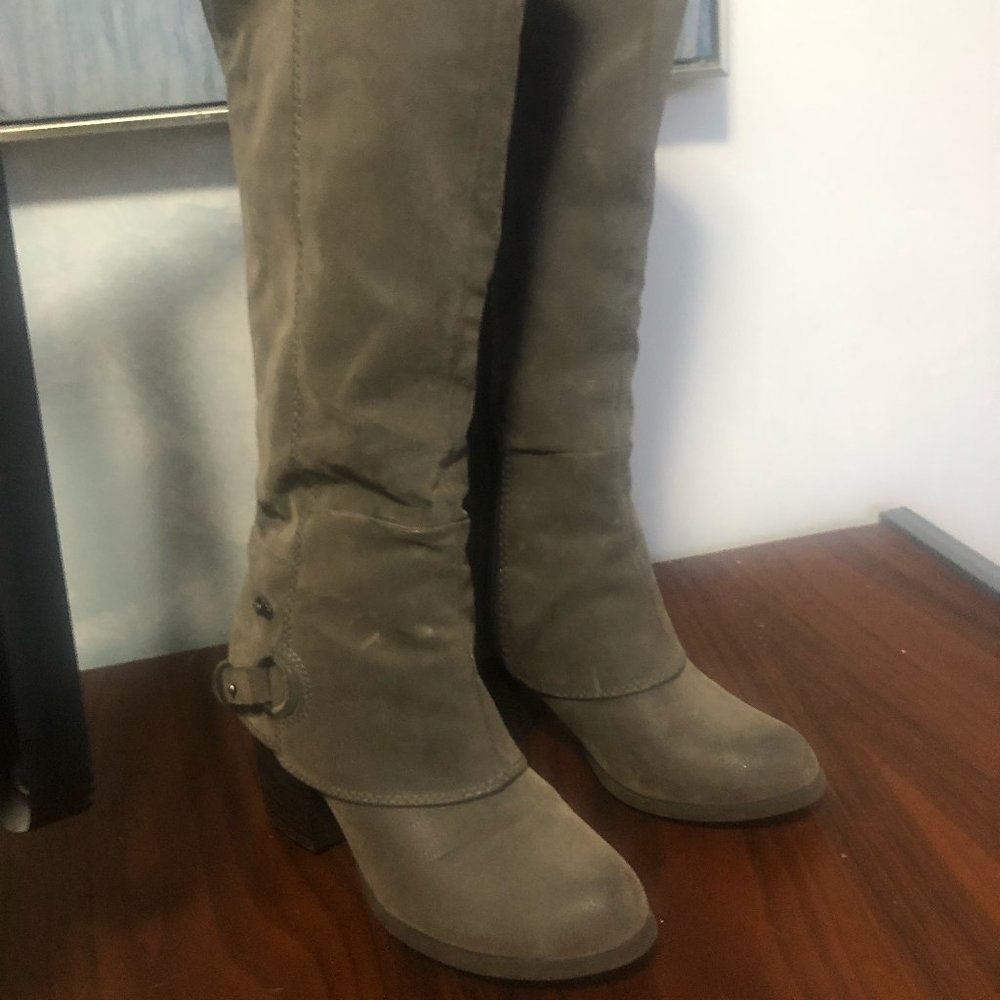 Fergalicious Grey Suede Boots
